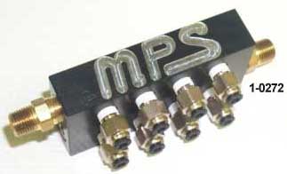 MPS Nitrous Distribution Block With Push in Fittings