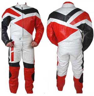 MPS Bracket Racer Leathers Red/White/Black Small