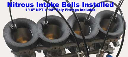 MPS Nitrous Intake Bells Installed